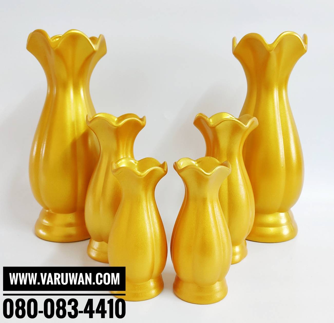 แจกันเซรามิก สีทอง (บรรจุ 10 คู่)