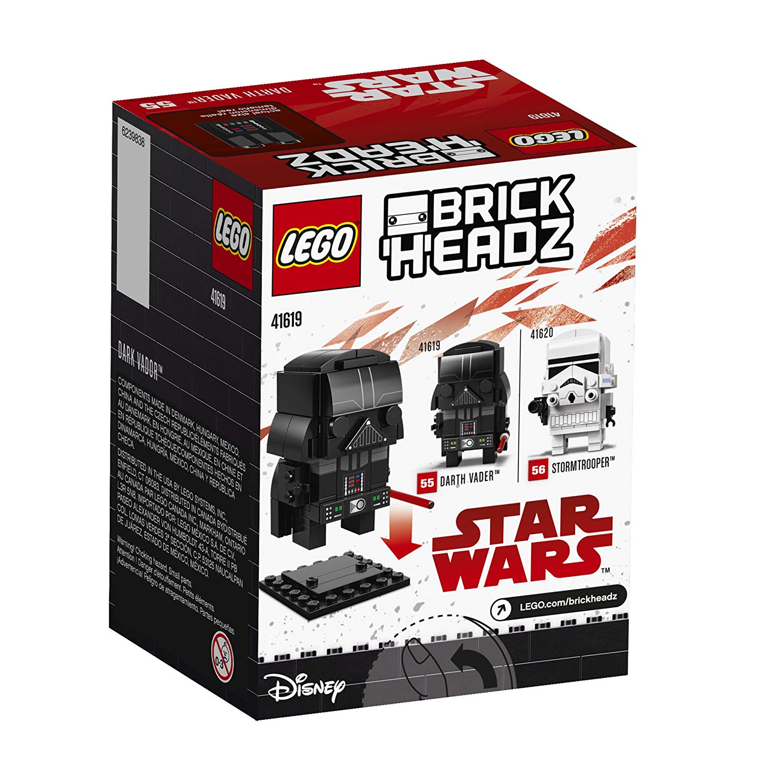 ตัวต่อเสริมทักษะ LEGO BrickHeadz - Darth Vader รุ่น 41619
