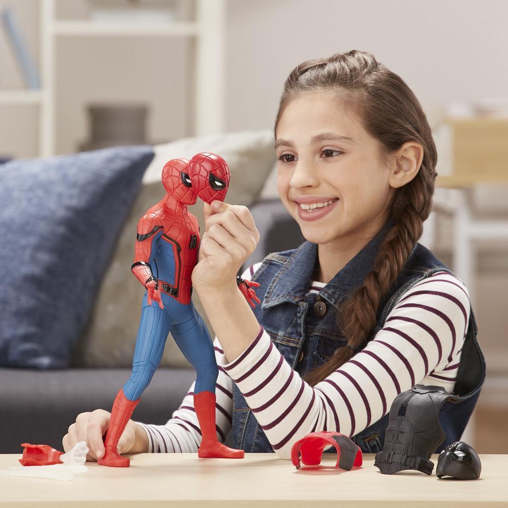 Hasbro Marvel Avengers Web Gear Spider-Man Figure (3in1) ฮาสโบร มาร์เวล อเวนเจอร์ส หุ่นโมเดลฟิกเกอร์ สไปเดอร์แมน ขนาด 13 นิ้ว ยิงใย มีเสียง เปลี่ยนชุดได้ ลิขสิทธิ์แท้