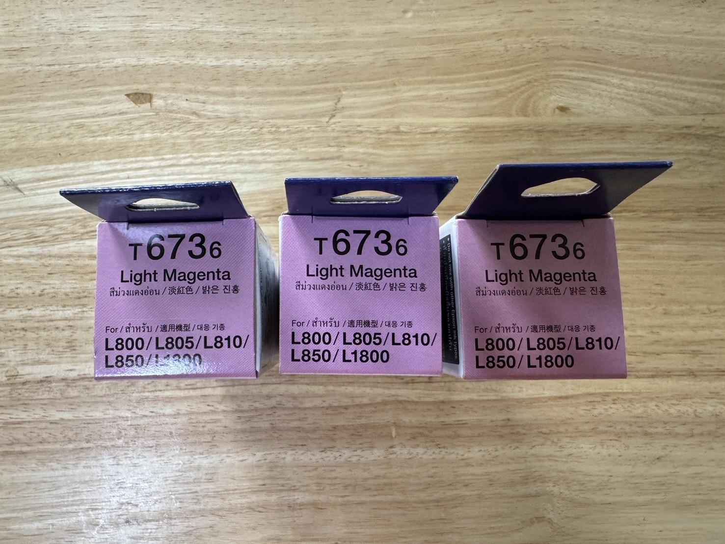 Epson 673 LM น้ำหมึกเติมแบบขวด สีม่วงแดงอ่อน ของแท้ 70ml (T673600)