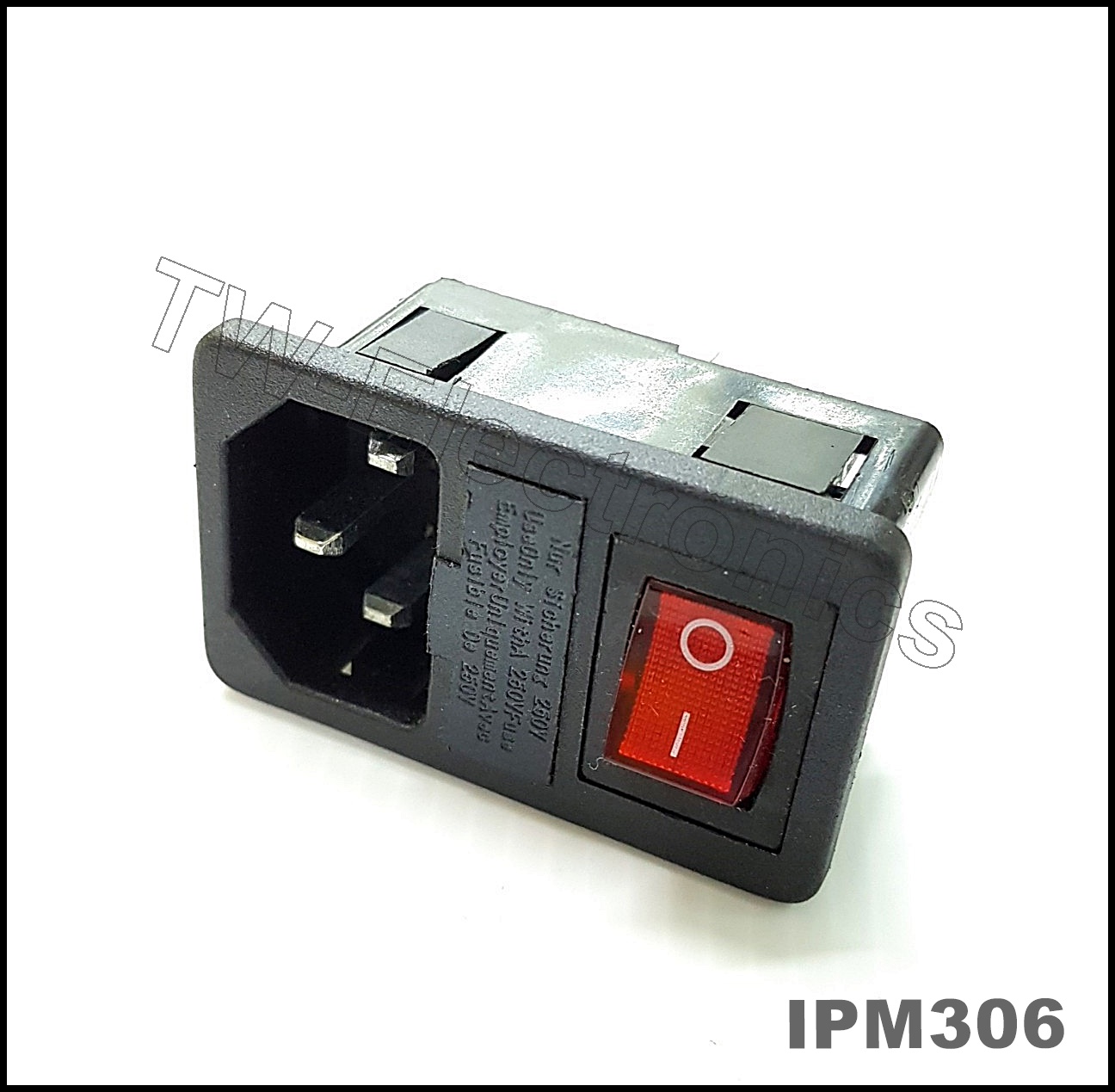 IEC Power ตัวผู้+ช่องฟิวส์+สวิตช์ / IPM306