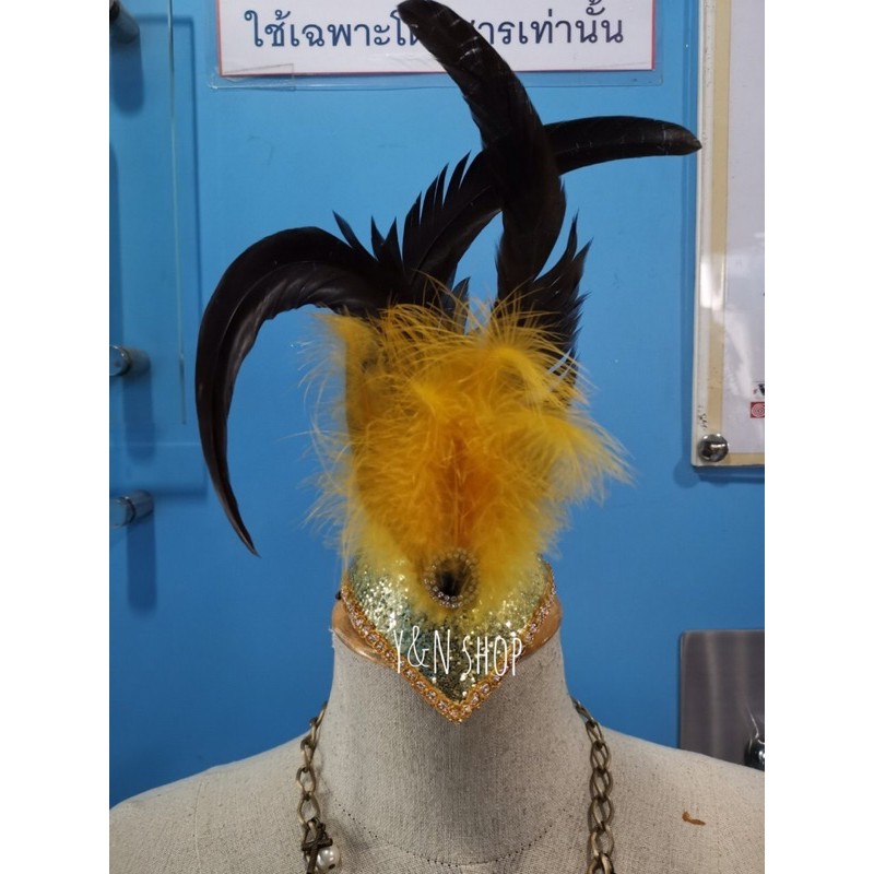 หมวกดรัมเมเยอร์เด็กผู้หญิง หมวกพาเหรด สีสันสดใส งานแสดง อนุบาล ประถม | หมวกขนนก Y&NShop