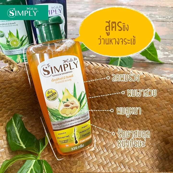 เอ็กซ์คิ้วท์ มี ซิมพลี จิงเจอร์ แชมพู X Cute Me Simply Ginger shampoo 320 กรัม