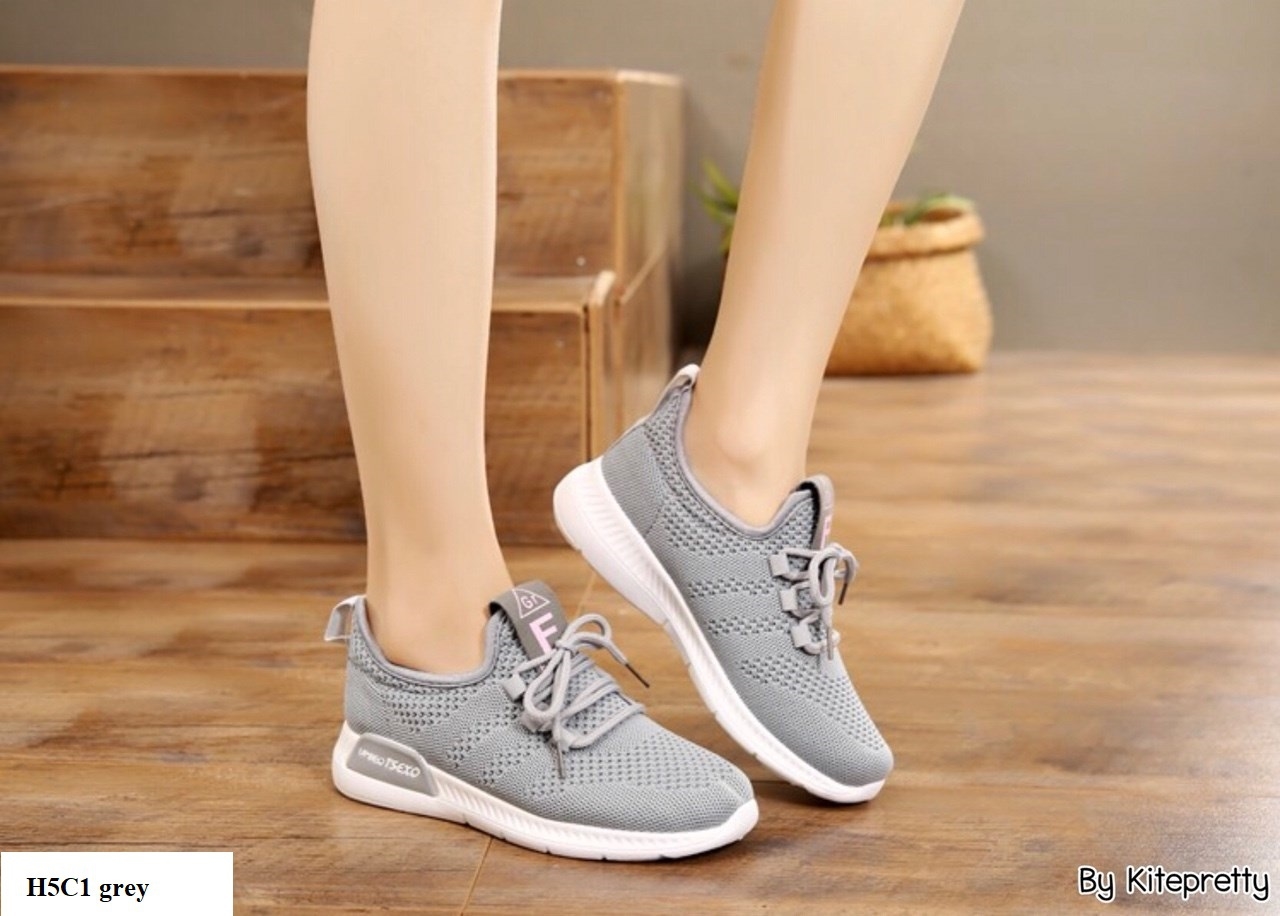 รองเท้าผ้าใบแฟชั่นผ้าระบายสไตล์ Sport (สีชมพู)