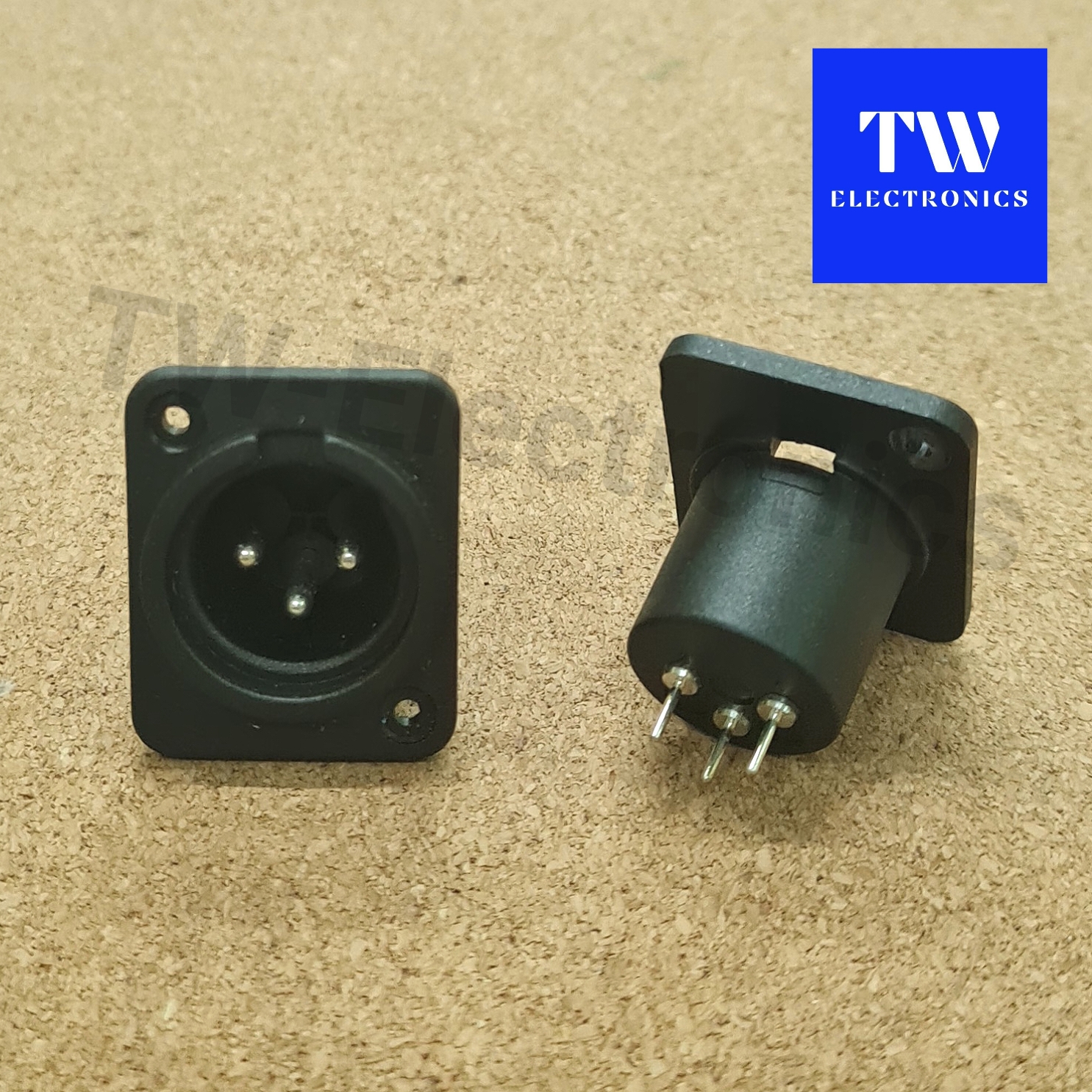 XLR 3P ตัวผู้ ติดแท่น (ขาเข็ม) / XPM303B