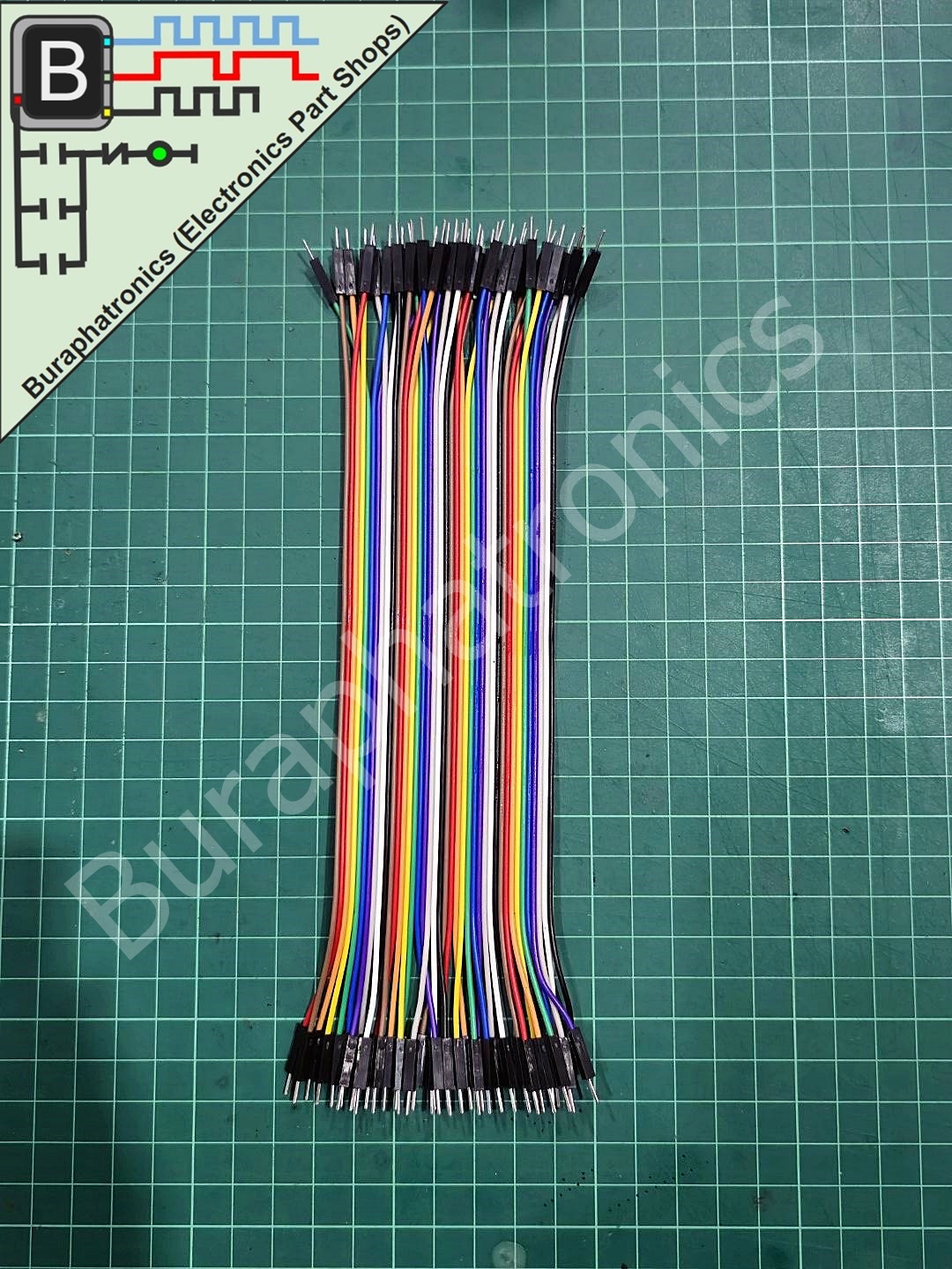 40Pin male - male 20 cm ( สายไฟ 40 เส้น ยาว 20 เซนติเมตร )