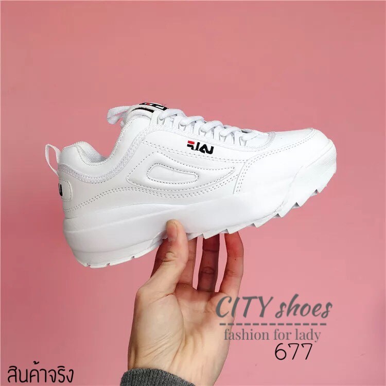 รองเท้าผ้าใบ Style FILA Disrupto (สีชมพู)