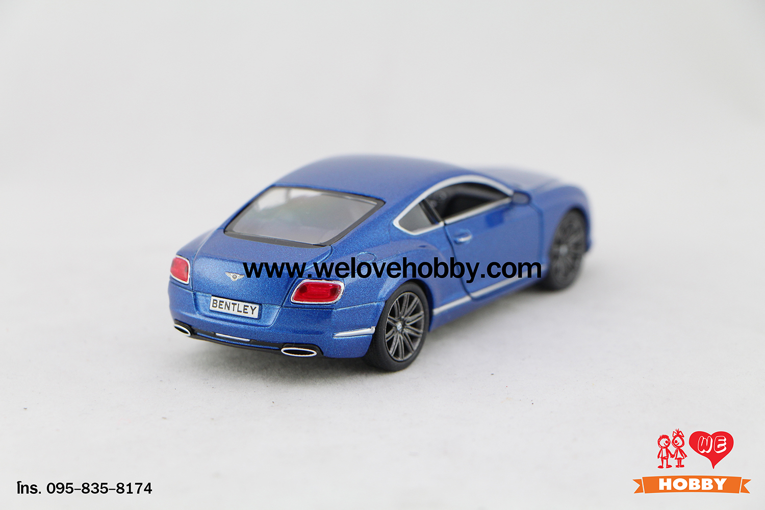 โมเดลรถซุปเปอร์ คาร์ 2012 Bentley Continental GT Speed สีน้ำเงิน Scale 1:38