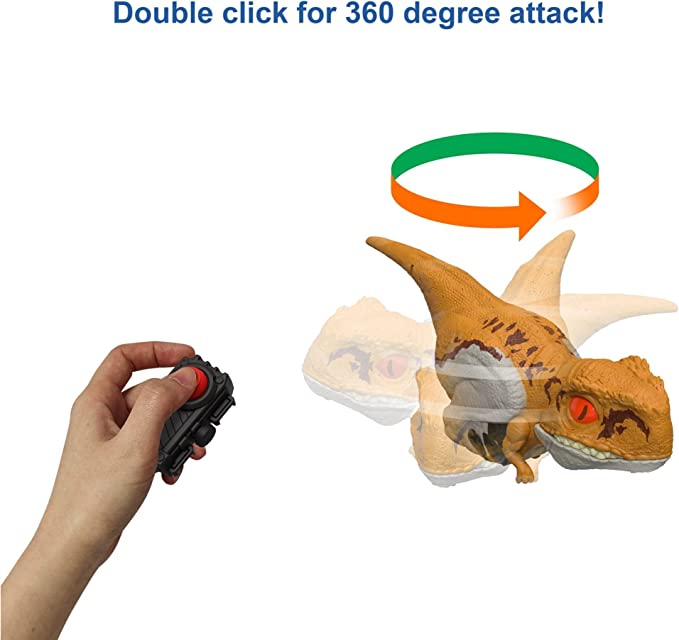 Mattel Jurassic World Uncaged Click Tracker Atrociraptor (GYN40) แมทเทล จูราสสิค เวิลด์ ของเล่นแอ็กชั่นฟิกเกอร์ไดโนเสาร์ อโทรซิแรปเตอร์ สีส้ม