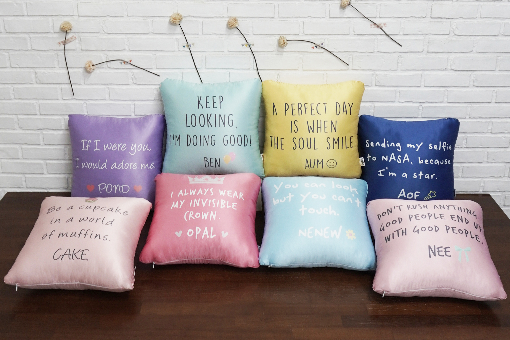 หมอนอิงสั่งทำใส่ชื่อ Quote (ราคาต่อใบ)