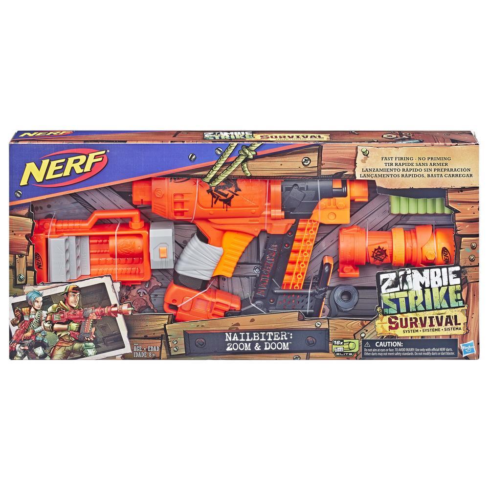Hasbro Nerf Nailbiter Zoom & Doom Zombie Strike Toy Blaster ฮาสโบร ปืนยิงกระสุนโฟม เนิร์ฟ ลิขสิทธิ์แท้