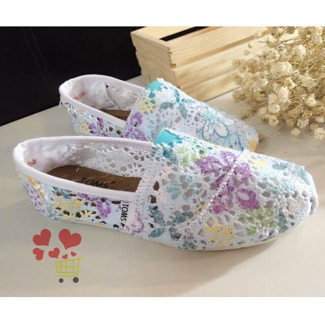 รองเท้า Toms ลูกไม้พาสเทล (สีม่วง)