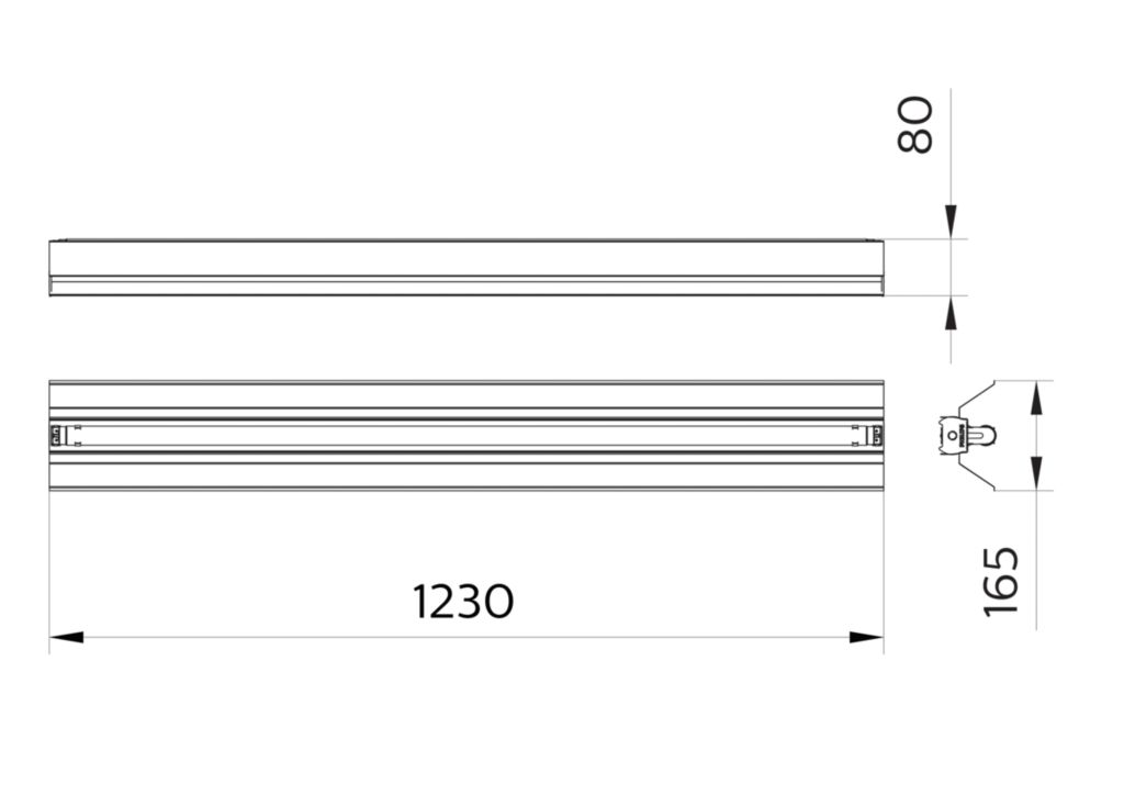 ขายถูก UV-C Batten with reflector (UV-C พร้อมราง และแผ่นสะท้อนแสงชนิด 1 หลอด)