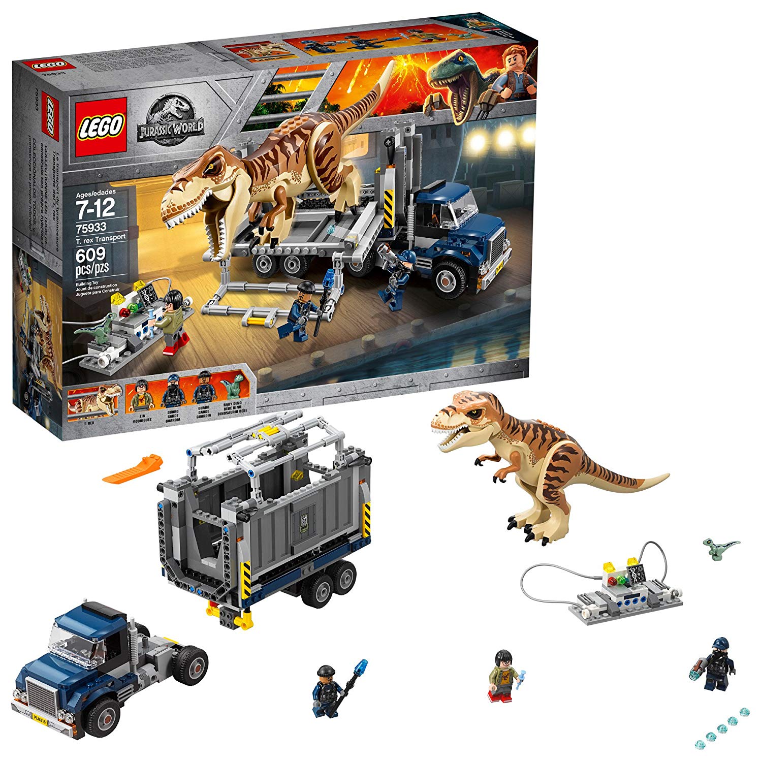 ตัวต่อเสริมทักษะ LEGO Jurassic World : T. Rex Transport รุ่น 75933