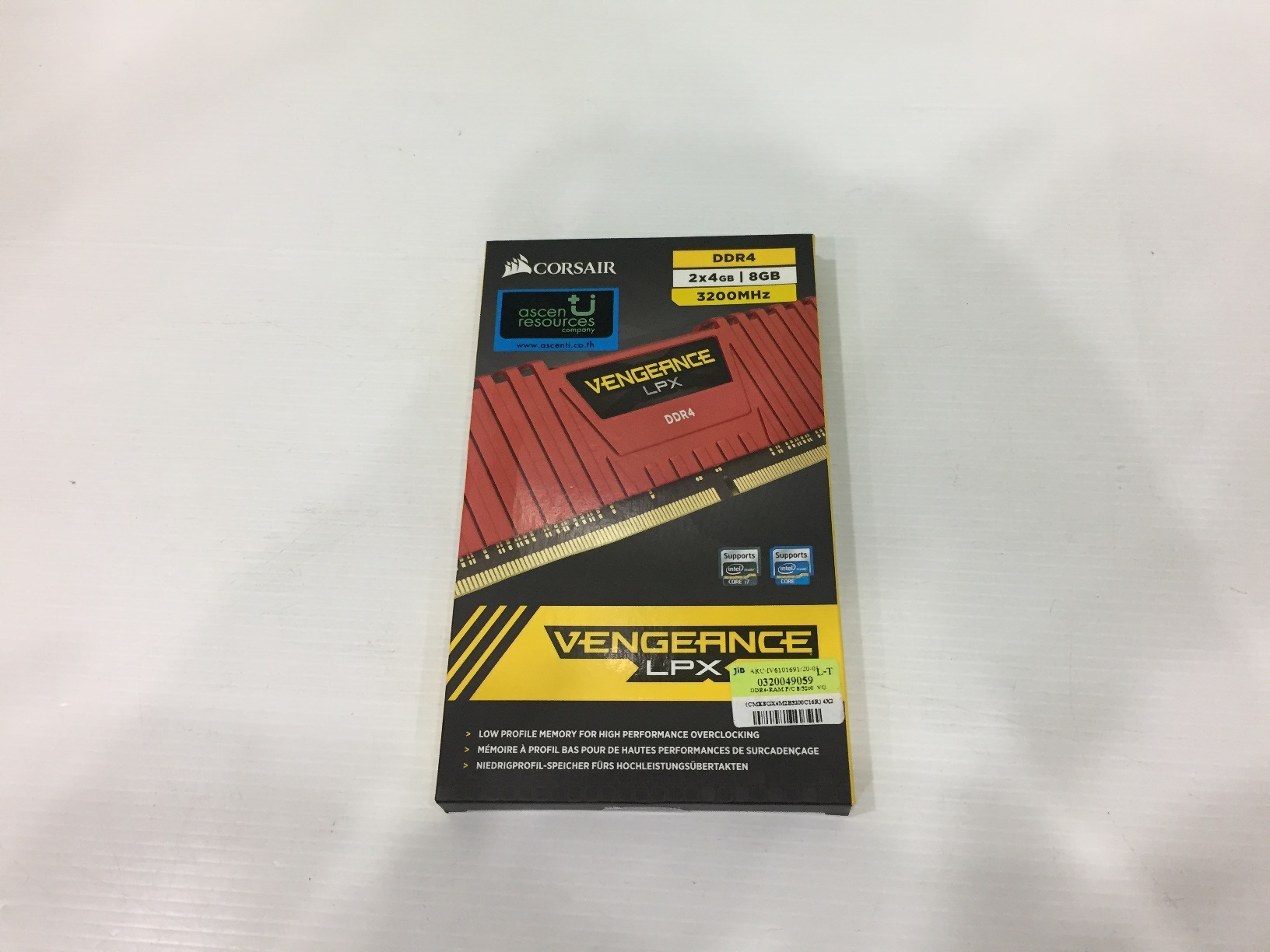 RAM DDR4(3200) 8GB (4GBX2) Corsair Vengeance LPX Red