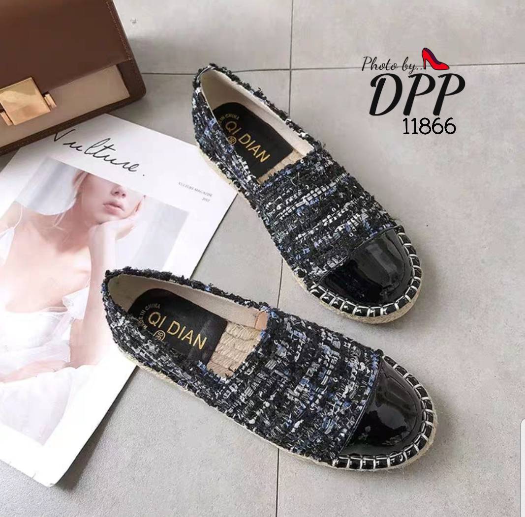 รองเท้า Slipper ผ้าทวิส (สีครีม)