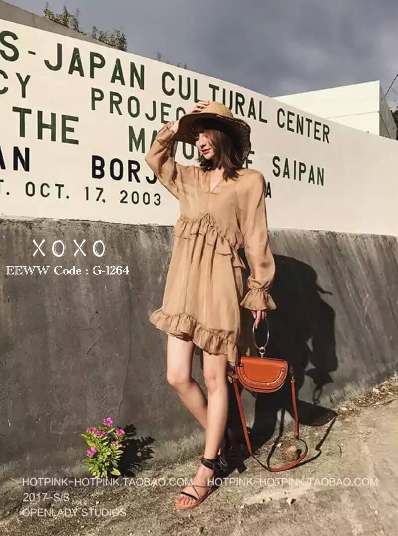 รองเท้าแตะพันขาแต่งริบบิ้น (สีดำ)