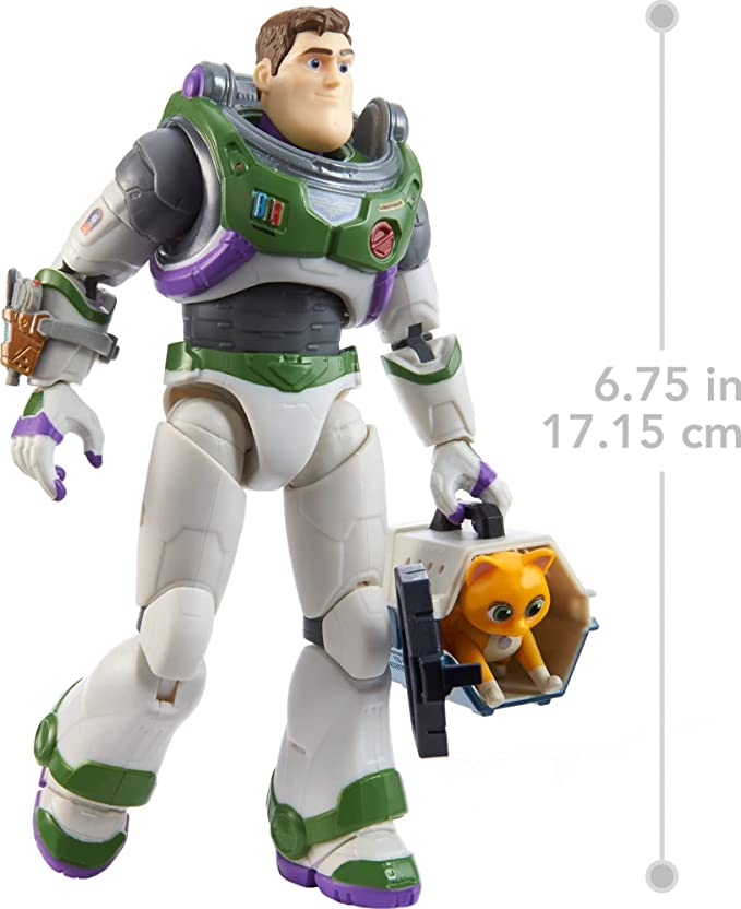 Mattel Disney Pixar Lightyear Alpha Class Collector Buzz Lightyear and Sox (HHK06) แมทเทล ดิสนีย์ พิกซาร์ ไลท์เยียร์ ของเล่นแอ็กชั่นฟิกเกอร์ บัซ ไลท์เยียร์ และ ซอค