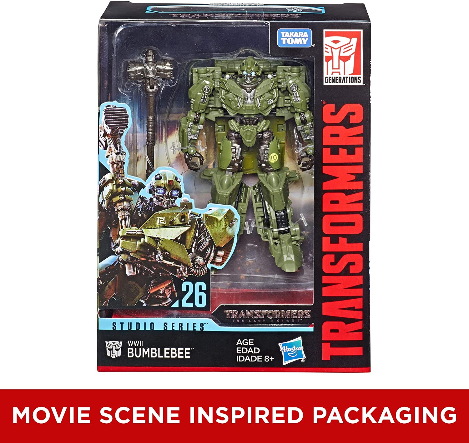 Hasbro Transformers Studio Series 26 Deluxe Class WWII Bumblebee 4.5 Inch Action Figure ฮาสโบร ทรานสฟอเมอร์ส สตูดิโอ ซีรีย์ส 26 ดีลักซ์ คลาส หุ่นยนต์บัมเบิ้ลบี 4.5 นิ้ว ลิขสิทธิ์แท้