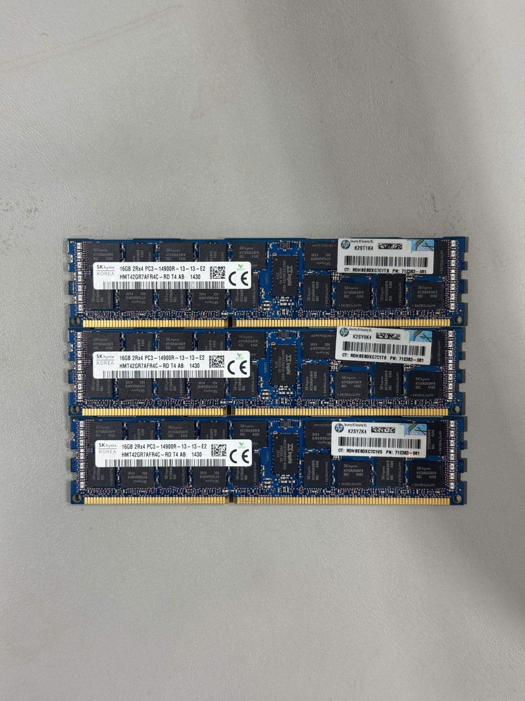 แรมเซิร์ฟเวอร์ Skhynix 16GB 2Rx4 PC3-14900R มี 10 ตัว