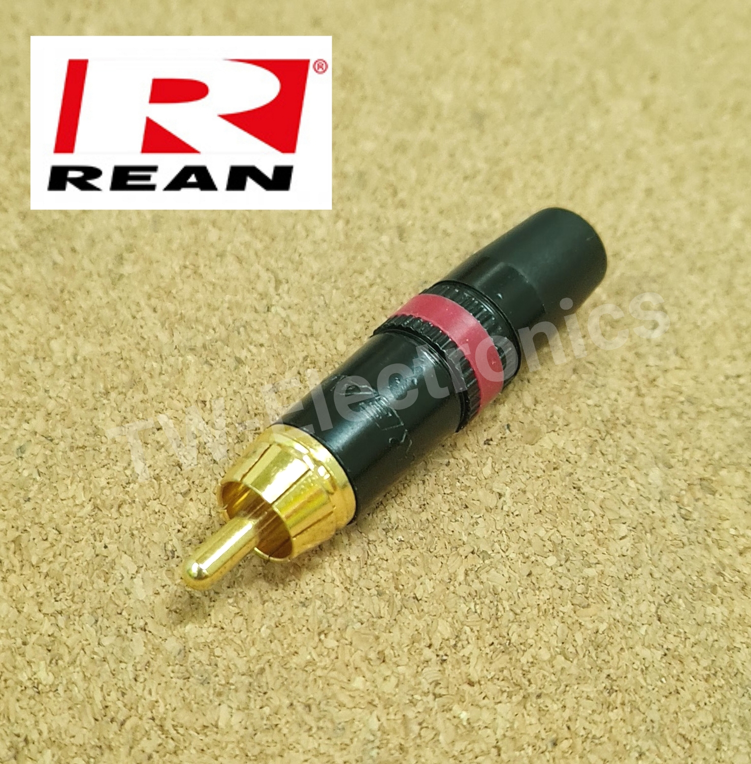 หัวRCA (ตัวผู้) REAN brand of Neutrik AG / NYS373-2 คาดสีแดง