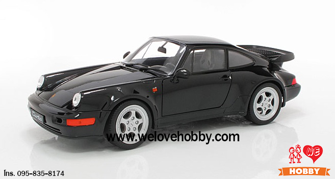 โมเดลรถ Porsche 964 Turbo สีดำ Scale 1:24