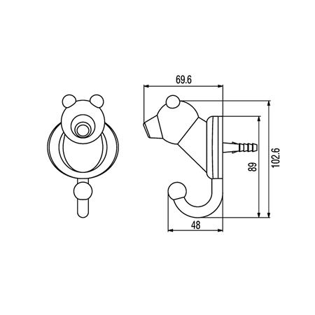 FBVHB-E102AS ตะขอแขวนผ้า รุ่น POLAR.B EB102 SS