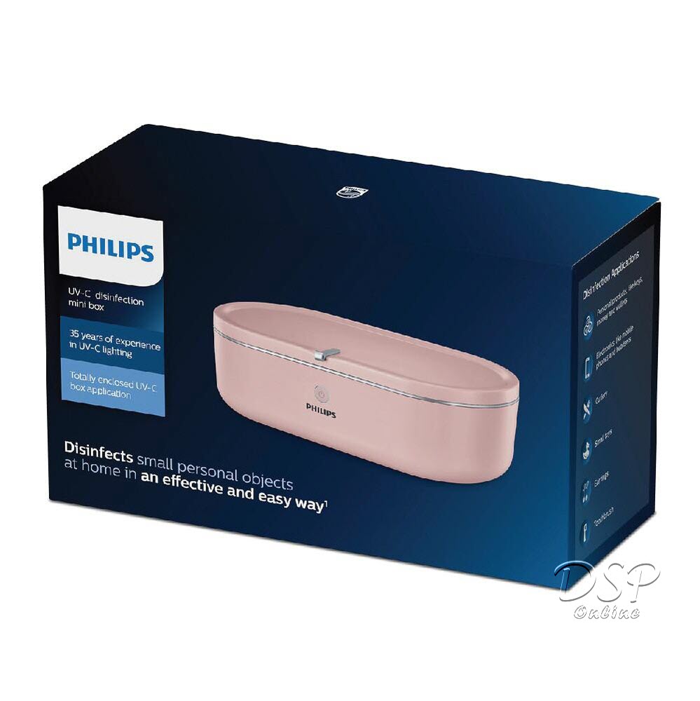 ขายถูก Philips Lighting UV - C Disinfection Mini Box กล่องอบฆ่าเชื้อโรค ขนาดพกพา สีชมพู ของแท้ ประกันศูนย์ 1ปี (Green)