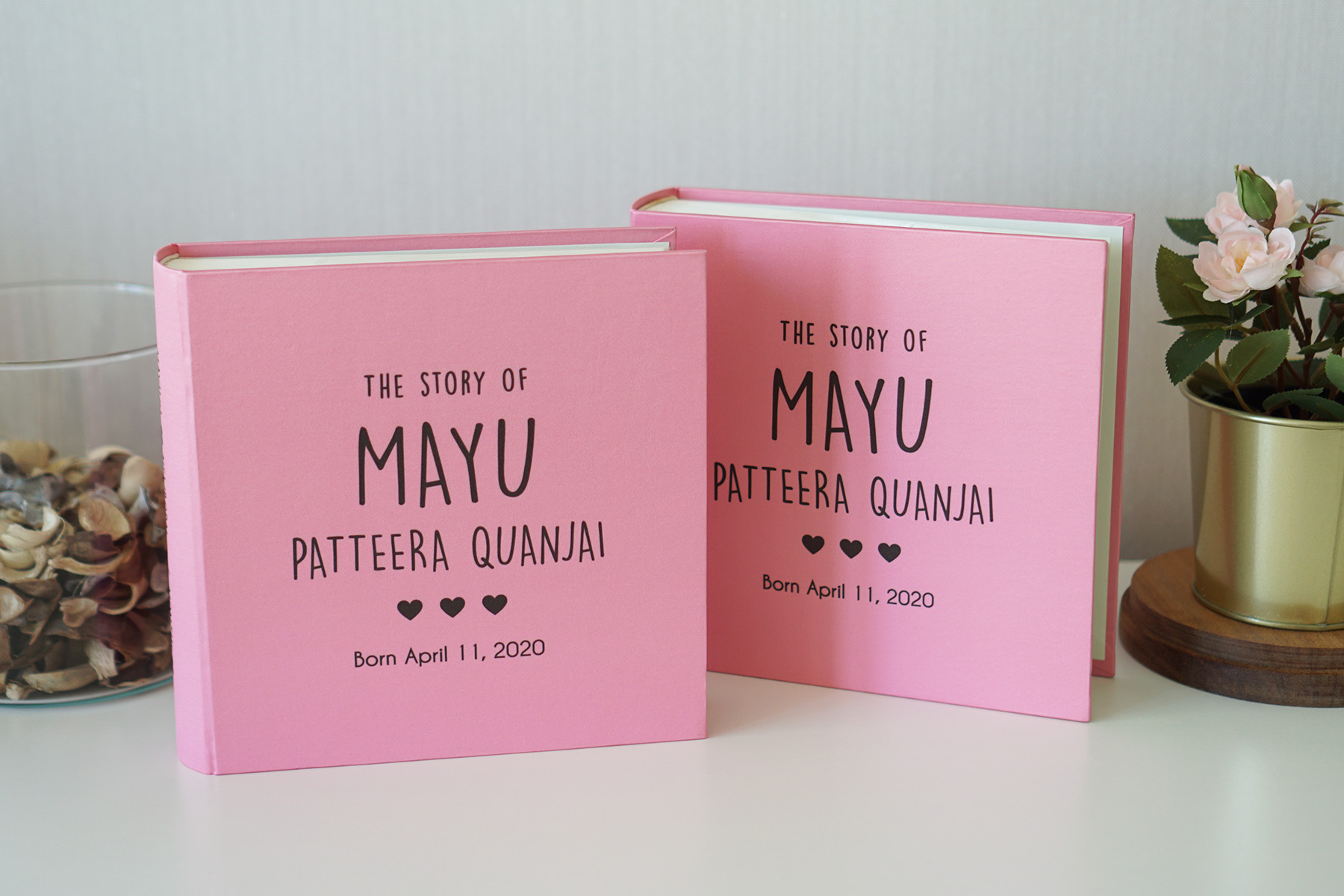 อัลบั้มสั่งทำใส่ชื่อ ลาย Minimal - Pink