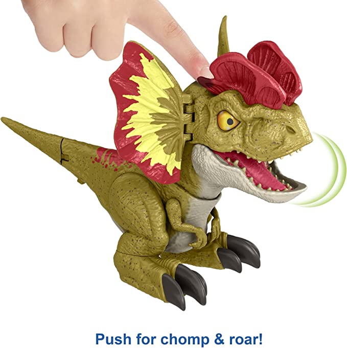 Mattel Jurassic World Uncaged Rowdy Roars Dilophosaurus (GWY56) แมทเทล จูราสสิค เวิลด์ ของเล่นแอ็กชั่นฟิกเกอร์ไดโนเสาร์ ไดโลโฟซอรัส