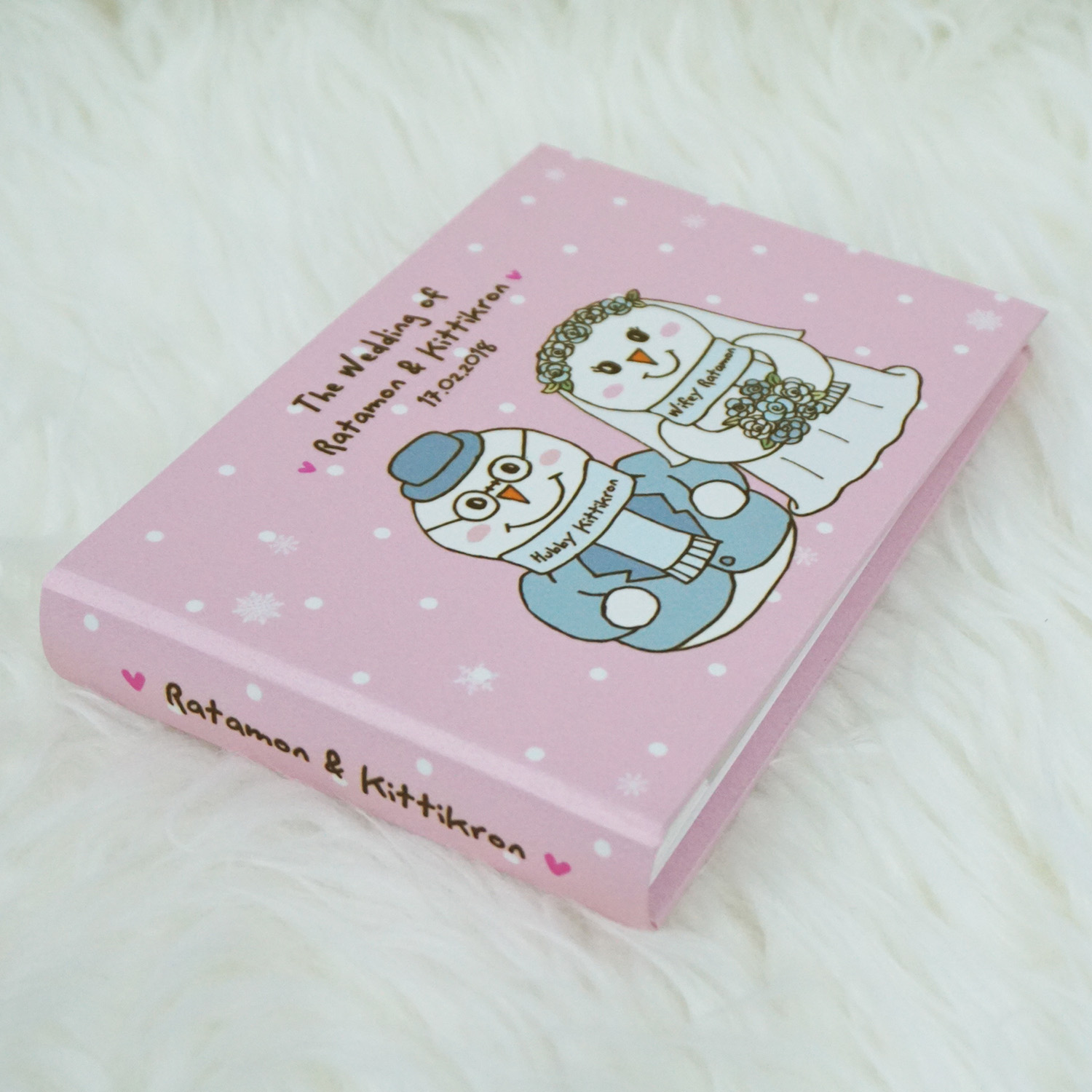 อัลบั้มสั่งทำใส่ชื่อ ลาย Bride&Groom Snowman
