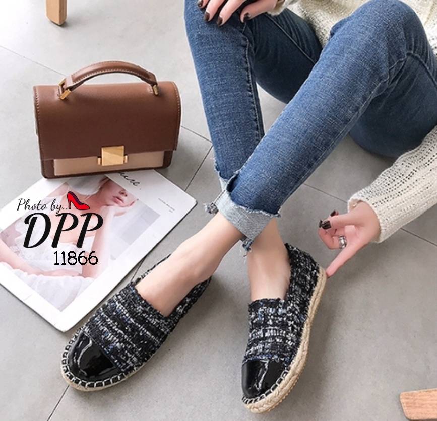 รองเท้า Slipper ผ้าทวิส (สีครีม)