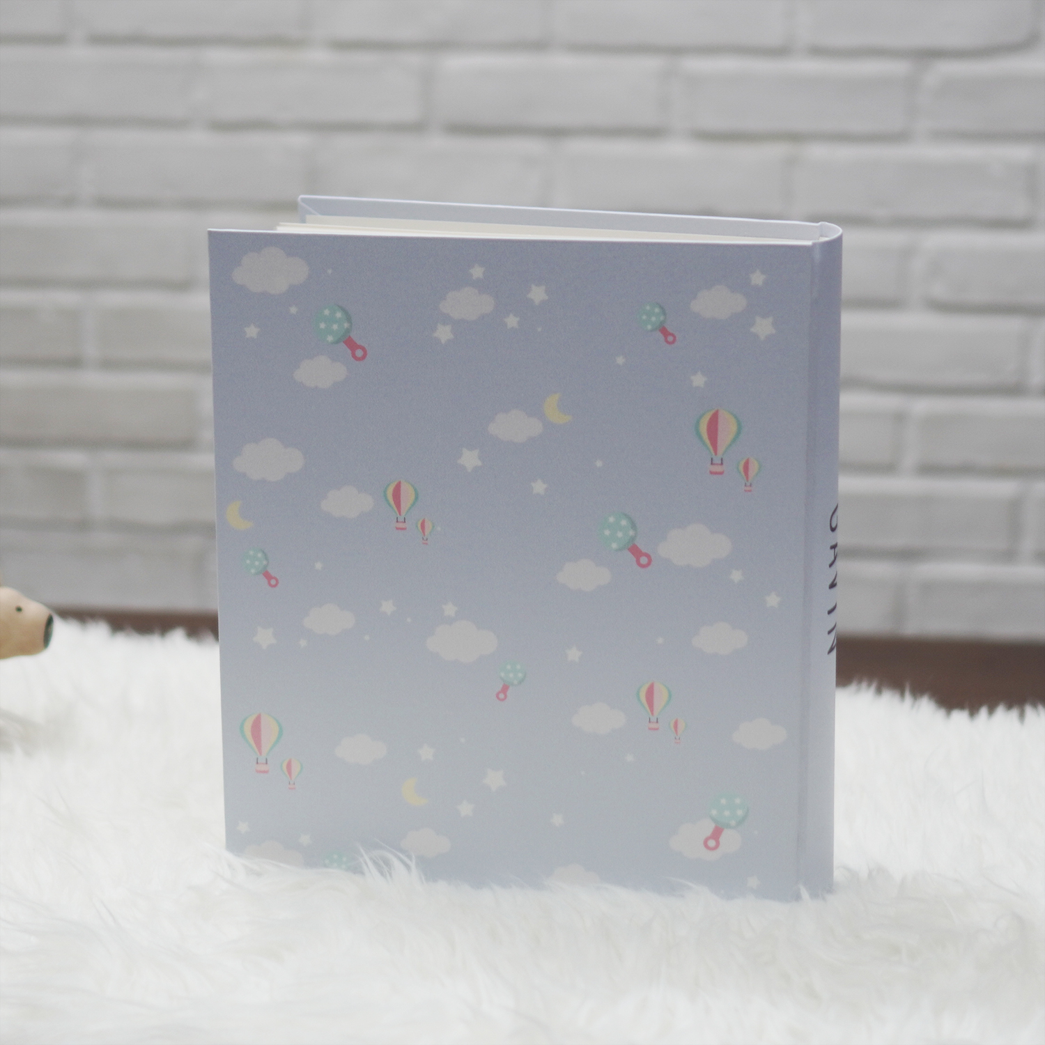อัลบั้มสั่งทำใส่ชื่อ ลายกระต่ายสีฟ้า - Rabbit - Blue