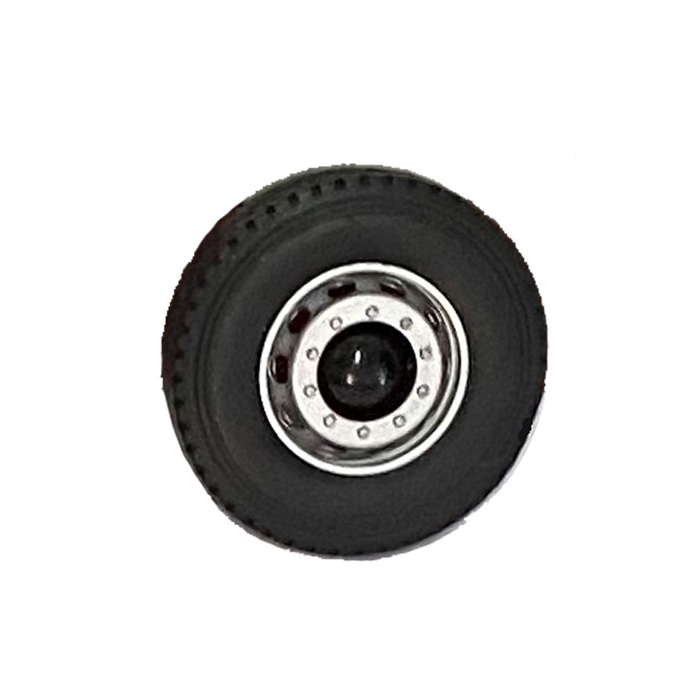 ล้อโมเดลรถบรรทุก P17 รุ่นกระทะสูง ล้อรถสิบล้อย่อส่วนยางแท้ สิบล้อโมเดล truck wheel 1/24 ล้อรถของเล่น