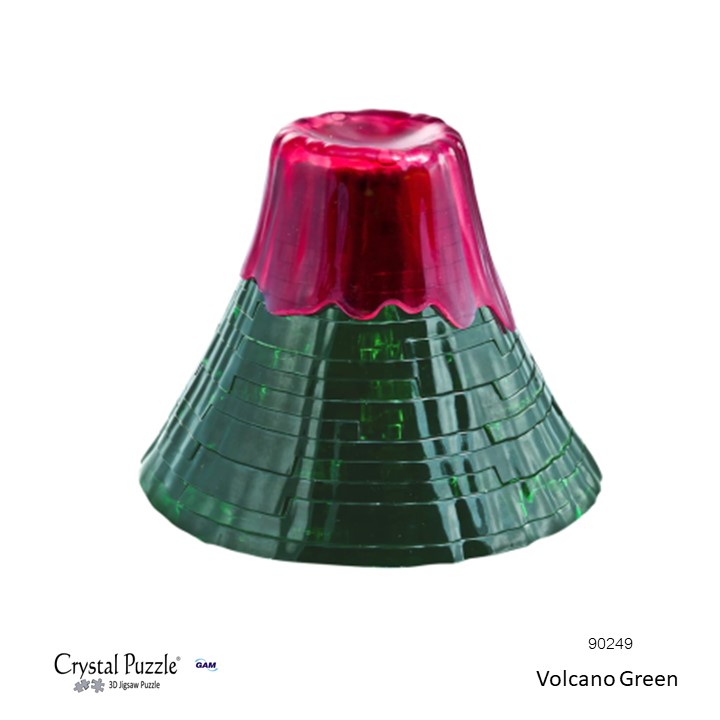 Volcano (Green) : 40 Pcs. / 3D CRYTAL PUZZLE