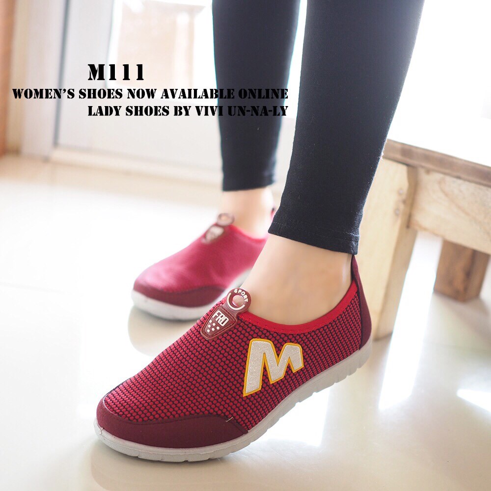 พร้อมส่ง : รองเท้าสไตล์แอโรบิค (สีแดง)