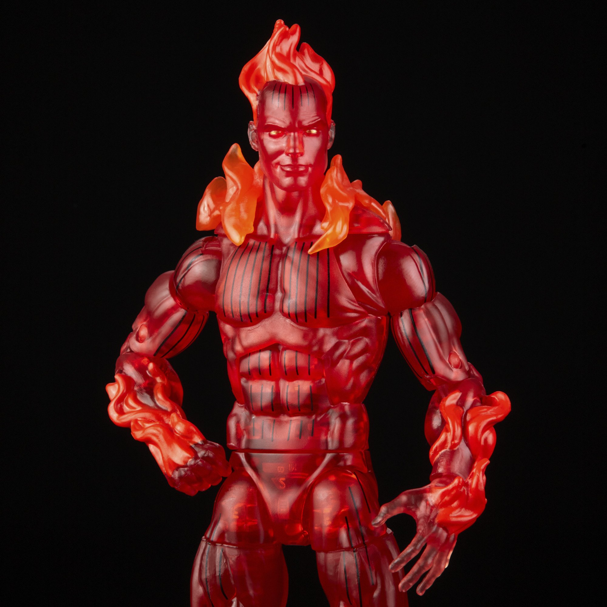 Hasbro Marvel Legends Series Retro Fantastic Four The Human Torch 6-Inch Action Figure ฮาสโบร มาร์เวล เลเจนด์ แฟนแทสติก โฟร์ หุ่นโมเดลฟิกเกอร์ ฮิวแมน ทอร์ช ขนาด 6 นิ้ว ลิขสิทธิ์แท้