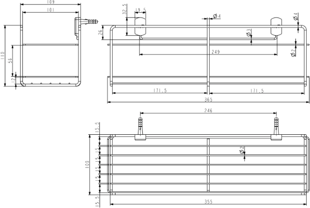 HWHOY-H109B ตะแกรงวางของเอนกประสงค์ติดผนัง(วางของในห้องน้ำ ห้องครัว)