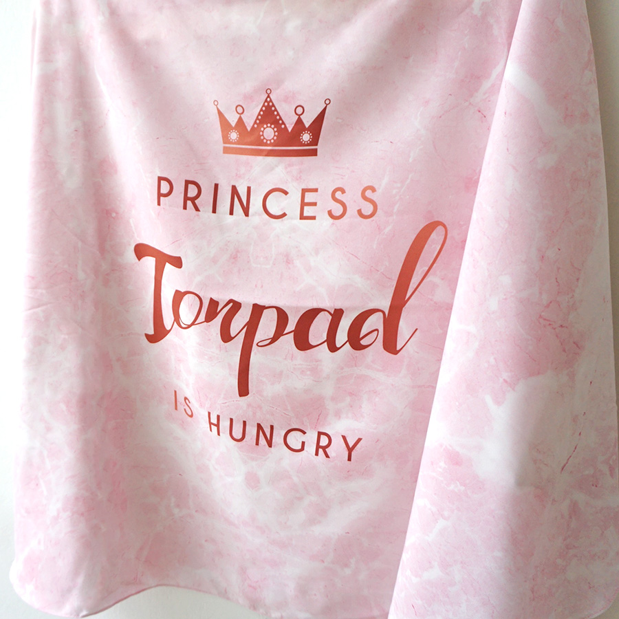 ผ้าคลุมให้นม สั่งทำใส่ชือ ลาย หินอ่อนสีชมพู Pink Marble - Copper