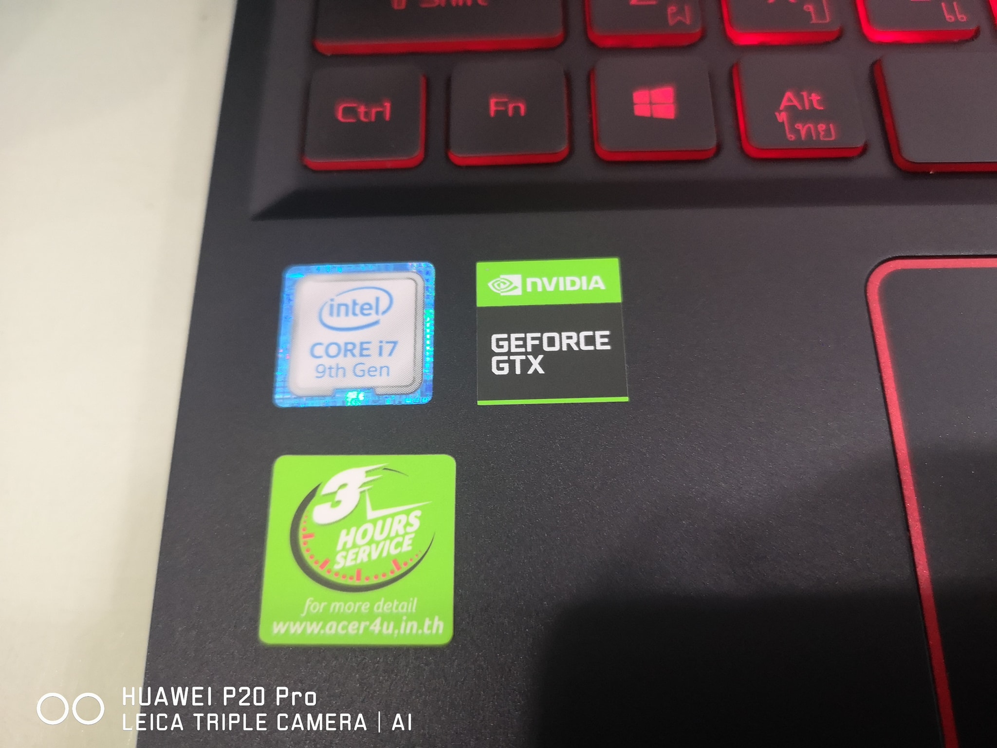 ACER Nitro7 Corei7 Gen9 GTX1660Ti RAM8 M.2512 ประกันยาวๆ 05/2023