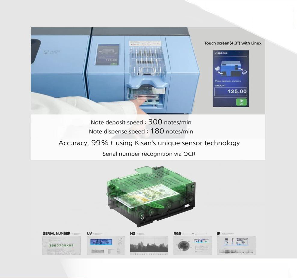 ขายถูก เครื่อง KR10/KRC10 เครื่องรับ-จ่ายเงินสดอัตโนมัติ ประสบการณ์ใหม่ให้กับลูกค้าสามารถรับ-จ่าย หรือ ทอนเงินได้ด้วยตัวเอง ประกันศูนย์