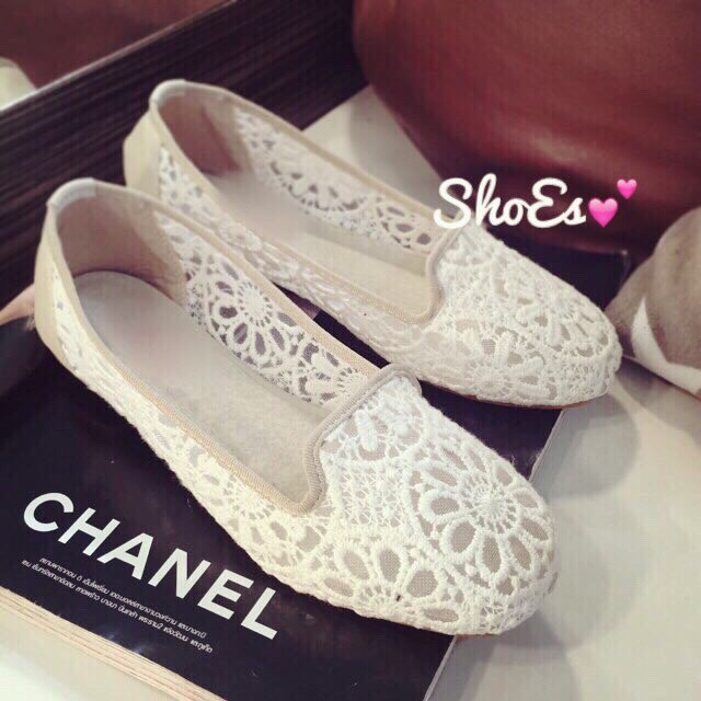 พร้อมส่ง : รองเท้าส้นแบนสไตล์วินเทจ