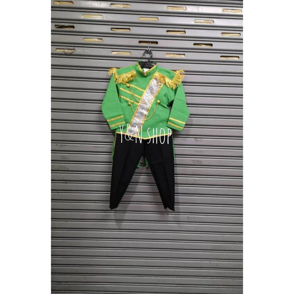 Y&NShop ชุดดรัมเมเยอร์ ชุดเชียร์ลีดเดอร์ เด็กชายอนุบาล-ประถมต้น สายสะพายเงิน