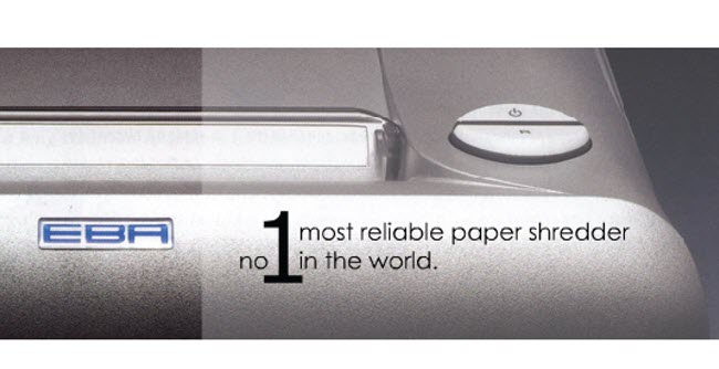 ขายถูก เครื่องทำลายเอกสาร EBA รุ่น 2125 C ตัดละเอียด ตัด 16-18 แผ่น/ครั้ง (A4/70 แกรม) ประกันศูนย์