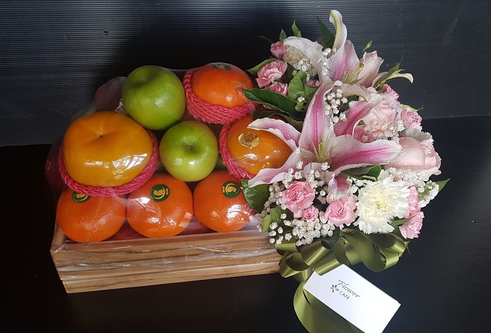 Flowers & Fruit Basket