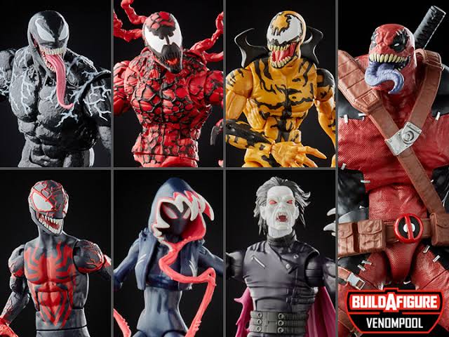 Hasbro Marvel Legends Series Venom Set of 6 (Venompool BAF) 6-inch Figure ฮาสโบร มาร์เวล เลเจนด์ ซีรี่ย์ส เวน่อม ครบเซ็ต6ตัว พร้อมBAF เวน่อมพูล ลิขสิทธิ์แท้
