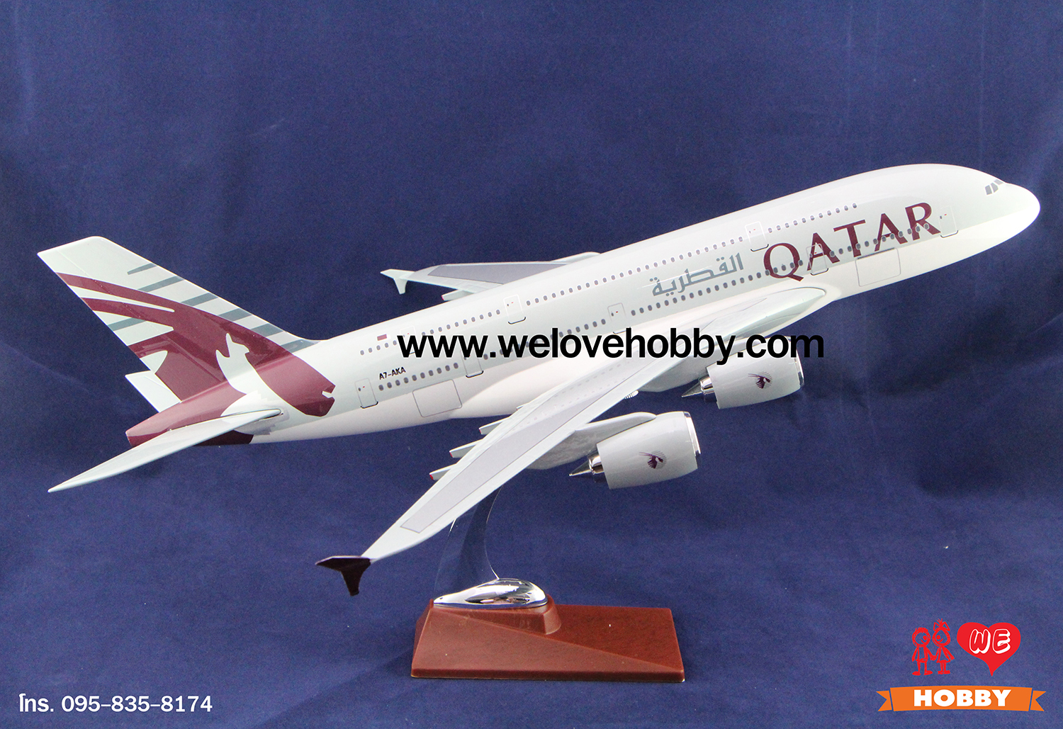โมเดลเครื่องบิน Qatar Airways (Airbus A380) การ์ต้า ลำใหญ่