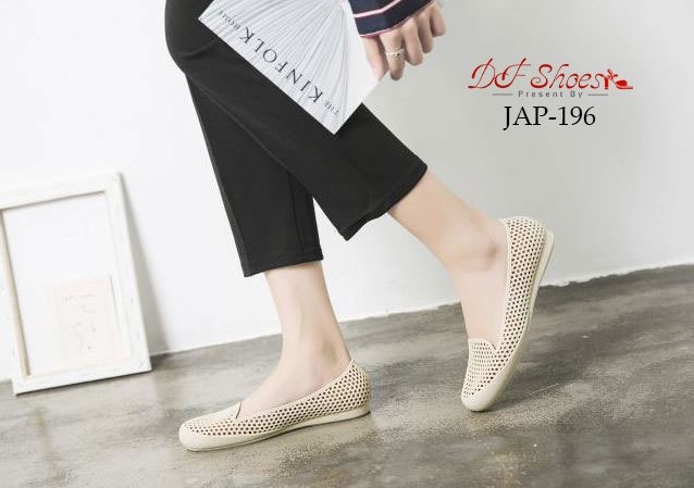 รองเท้าส้นแบนซิลิโคนนิ่ม (สีน้ำเงิน)