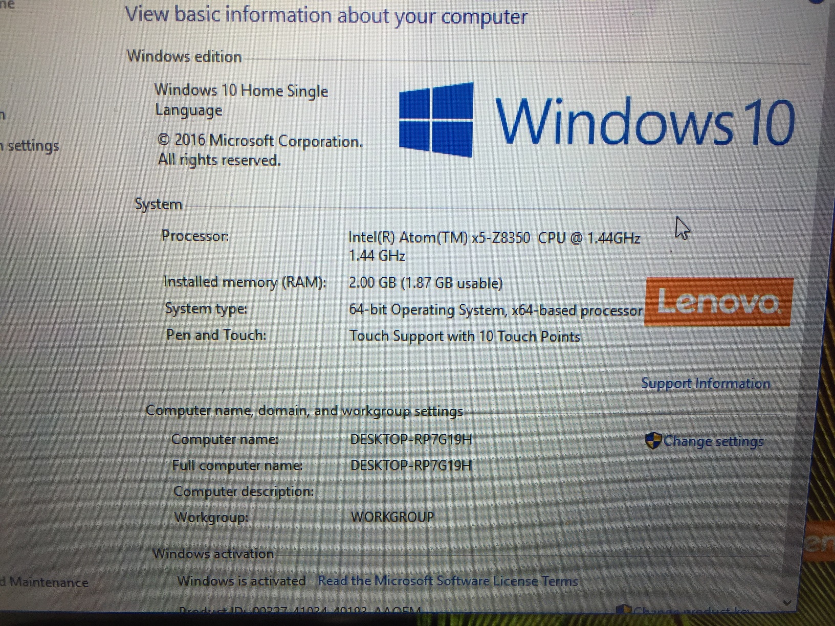 Lenovo MIIX 310