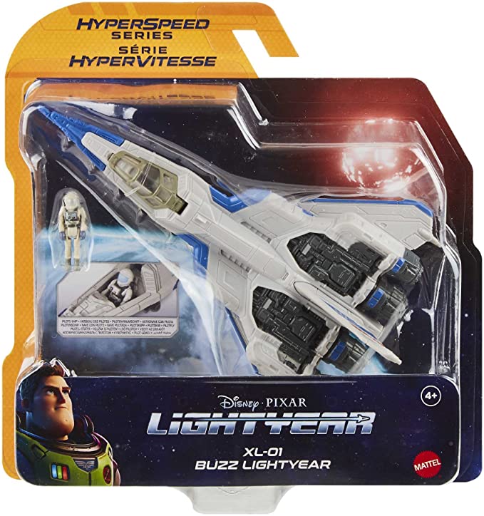 Mattel Disney Pixar Lightyear Hyperspeed Series Xl-01 & Buzz Lightyear (HHJ94) แมทเทล ดิสนีย์ พิกซาร์ ไลท์เยียร์ ของเล่นแอ็กชั่นฟิกเกอร์ ยานอวกาศ ไฮเปอร์สปีด Xl-01 ขนาด 6 นิ้ว และ บัซ ไลท์เยียร์
